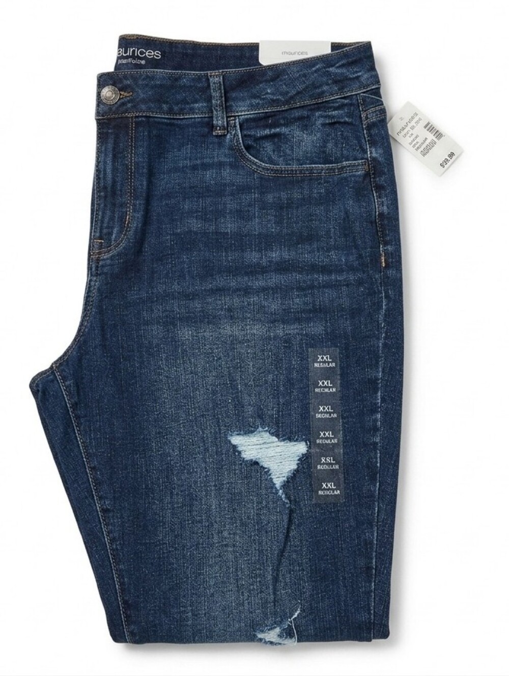 Maurices XXL Distressed Mid-Rise Tapered Jeans – NWT - Picture 3 of 10